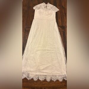 Romantic A-line Wedding Dress With Cap Sleeves